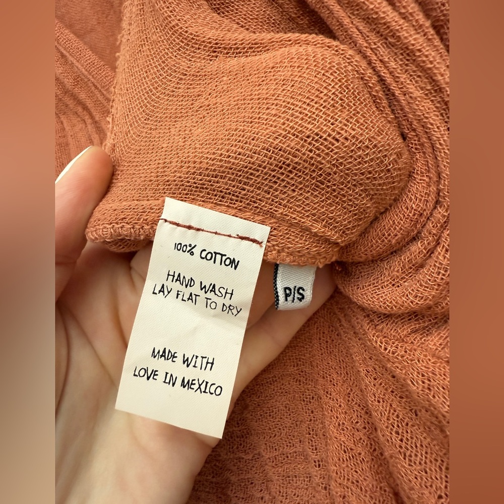 Jen’s Pirate Booty Lapis Rust Boho Maxi Dress Long Sleeve Slit Festival | Size S - Picture 17 of 17